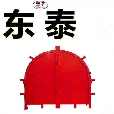 礦井上斜風井防爆門|緩解沖擊波防爆門|3mm橡膠板密封斜風井防爆門